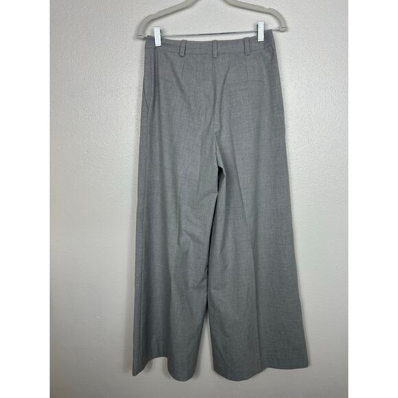 Maeve Anthropologie NWT High Waist Wide Leg Pleat Front Trousers Gray XS Office - Picture 8 of 8